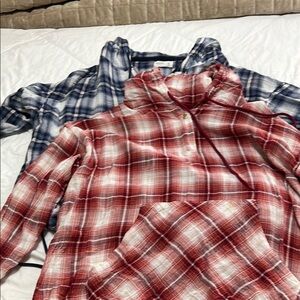 Plaid Shirts- Red and Blue